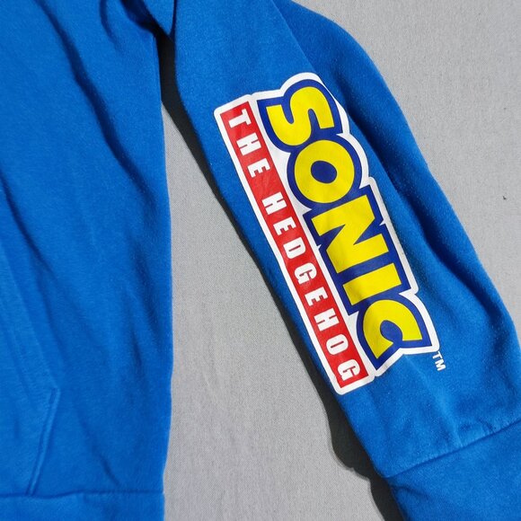 Old Navy Sonic the Hedgehog hoodie boys size XXL (18) blue with graphic design - Picture 3 of 11